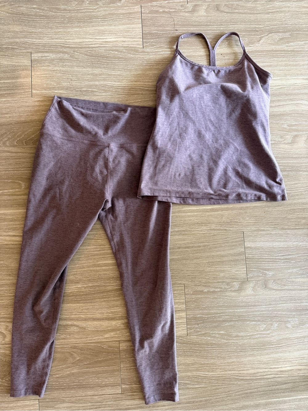 Beyond Yoga Spacedye Set Racerback Tank Caught in the Midi leggings sz Large - Picture 3 of 10